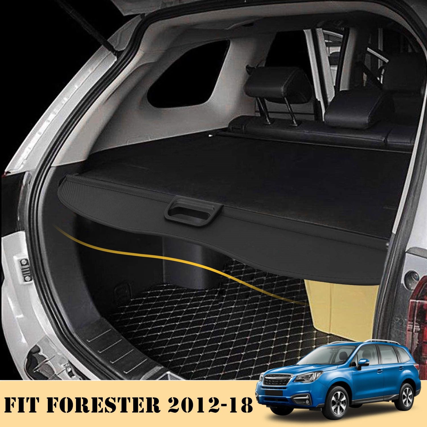 Retractable Cargo Cover For Subaru Forester 2012-2018 with Power Tailgate - Image 2