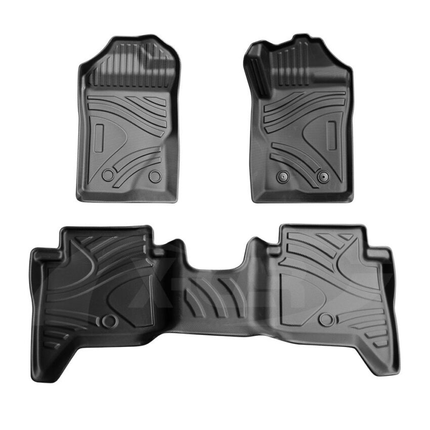 3D Floor Mats for Ford Next-Gen Ranger Dual Cab 2022-Onwards  All-Weather Liners - Image 2