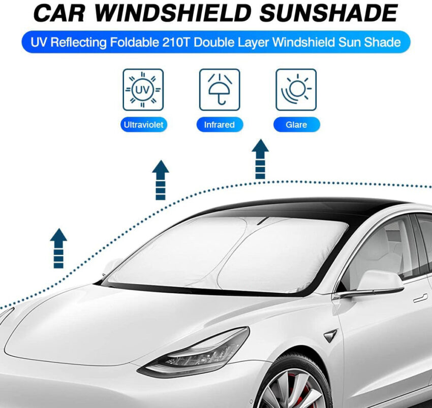 WindScreen Sun Shade for Tesla Model 3 2017-2023 - Image 2